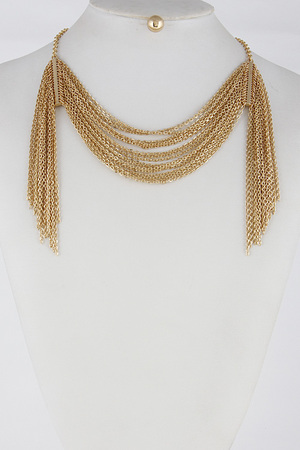 Thick Fringed Necklace Set 6FCB3
